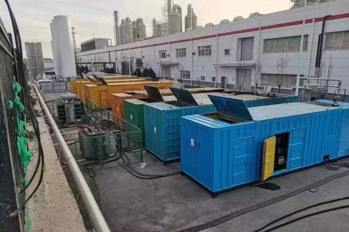 昭化发电机租赁施工现场